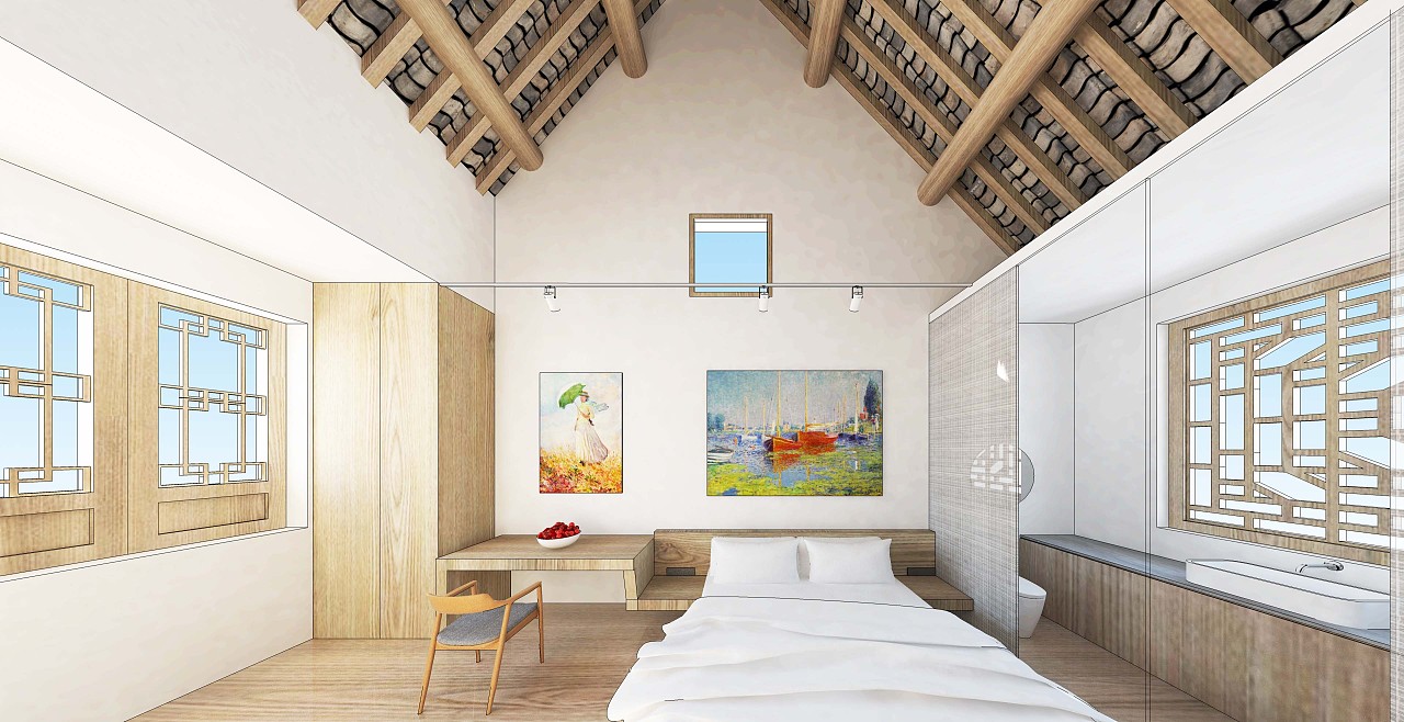 河南浚縣古建筑民宿室內(nèi)設(shè)計(jì)